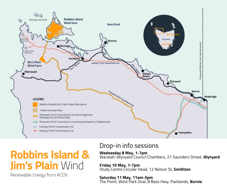 Robbin Island Wind Farm Map