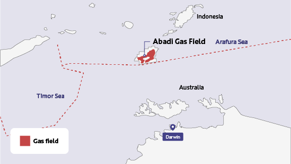 Abadi LNG Project Map