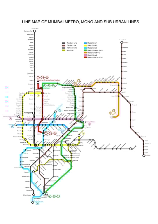 Mumbai Metro Aqua Line Route Map