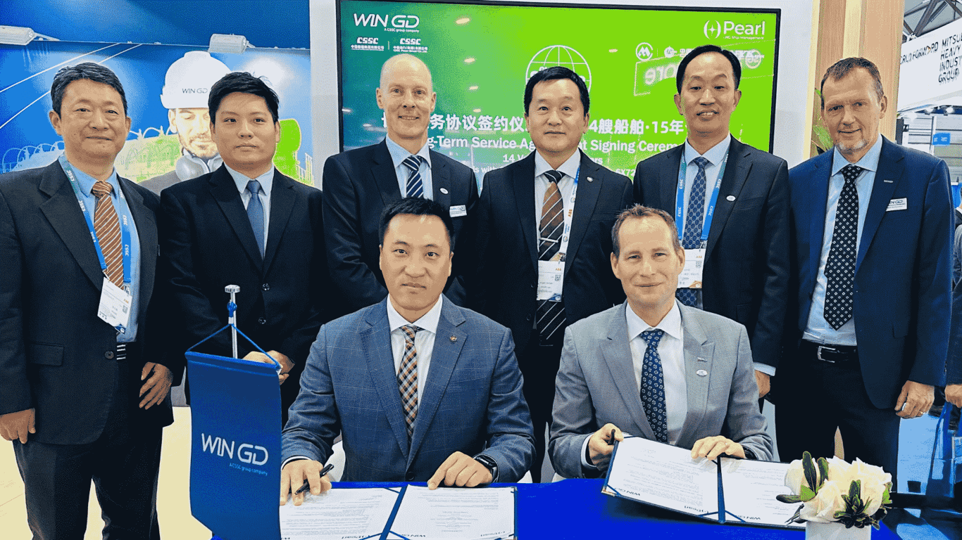  WinGD and OPearl LNG Ship Management Sign 15-Year Service Agreement Covering 14 Vessels
