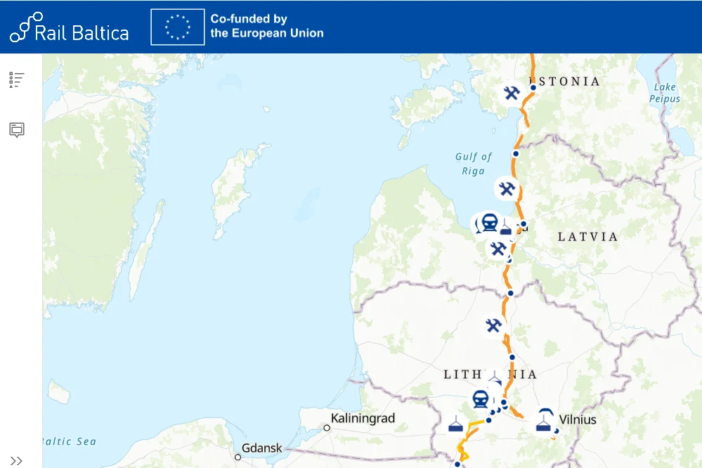 Rail Baltica Project Map