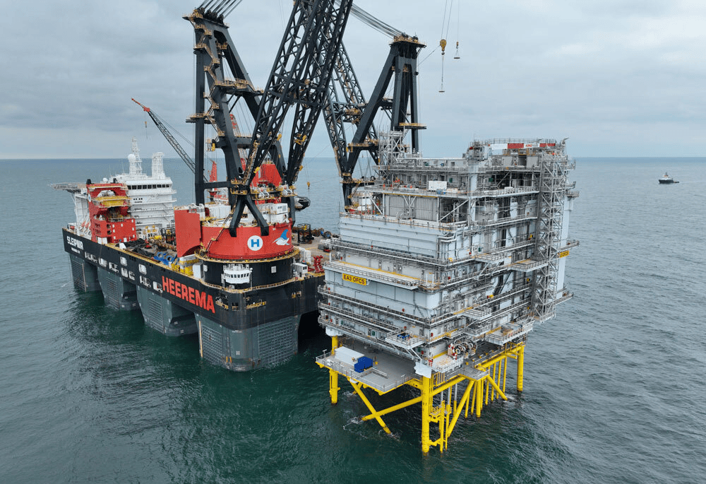  ScottishPower Renewables Installs Massive Offshore HVDC Station at East Anglia THREE Windfarm